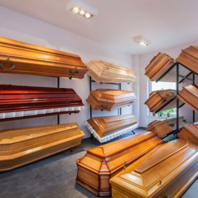 3 Different types of burial caskets